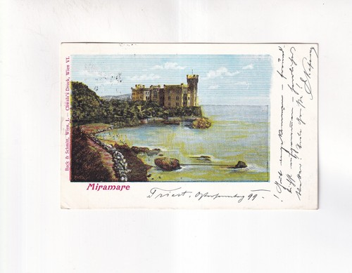 F193) TRIESTE - MIRAMARE - Schloss Meer - super Variante Back & Schmitt 1899 - 第 1/2 張圖片