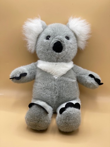 stuffed animal dog brown and white