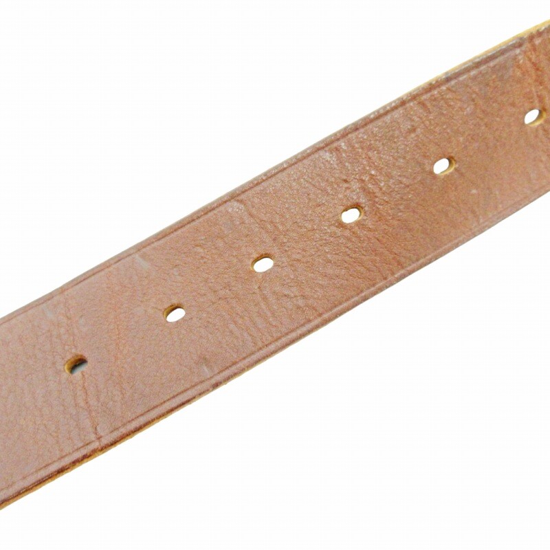 Burberry Blue Label Belt Topwide Leather Logo Stamp Brown /Zk 0829 Gy14