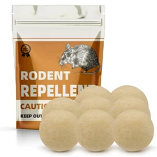 Natural Rodent Repellent 8 Pcs – Peppermint Mice & Rat Deterrent for Home Use