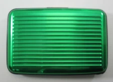 RTOP Green ALUMINUM SECURITY WALLET protect credit card identity theft Scan safe