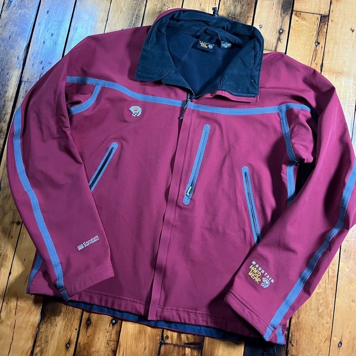Mountain Hardwear Men's Large Conduit Softshell Red Jacket Mountain Hardwear Men's Large Conduit Softshell Red Jacket