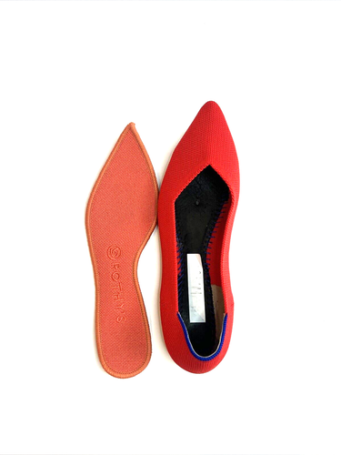 Rothy's Pointed Toe Flame Red Left Shoe Only Women Sz 8.5 Amputee / Replacement - Picture 8 of 14