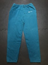 Vintage 80s Champion Sweatpants Joggers Teal Blue - Mens Large - Made in USA