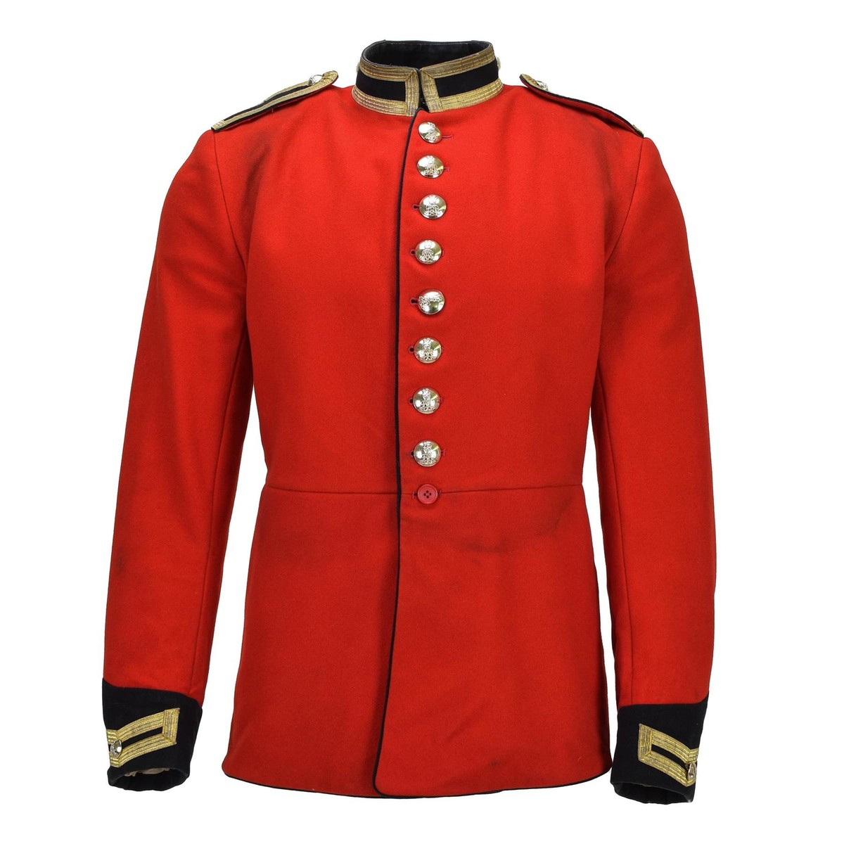 Original British Military Jacket Tunic Style Wool Solid Red