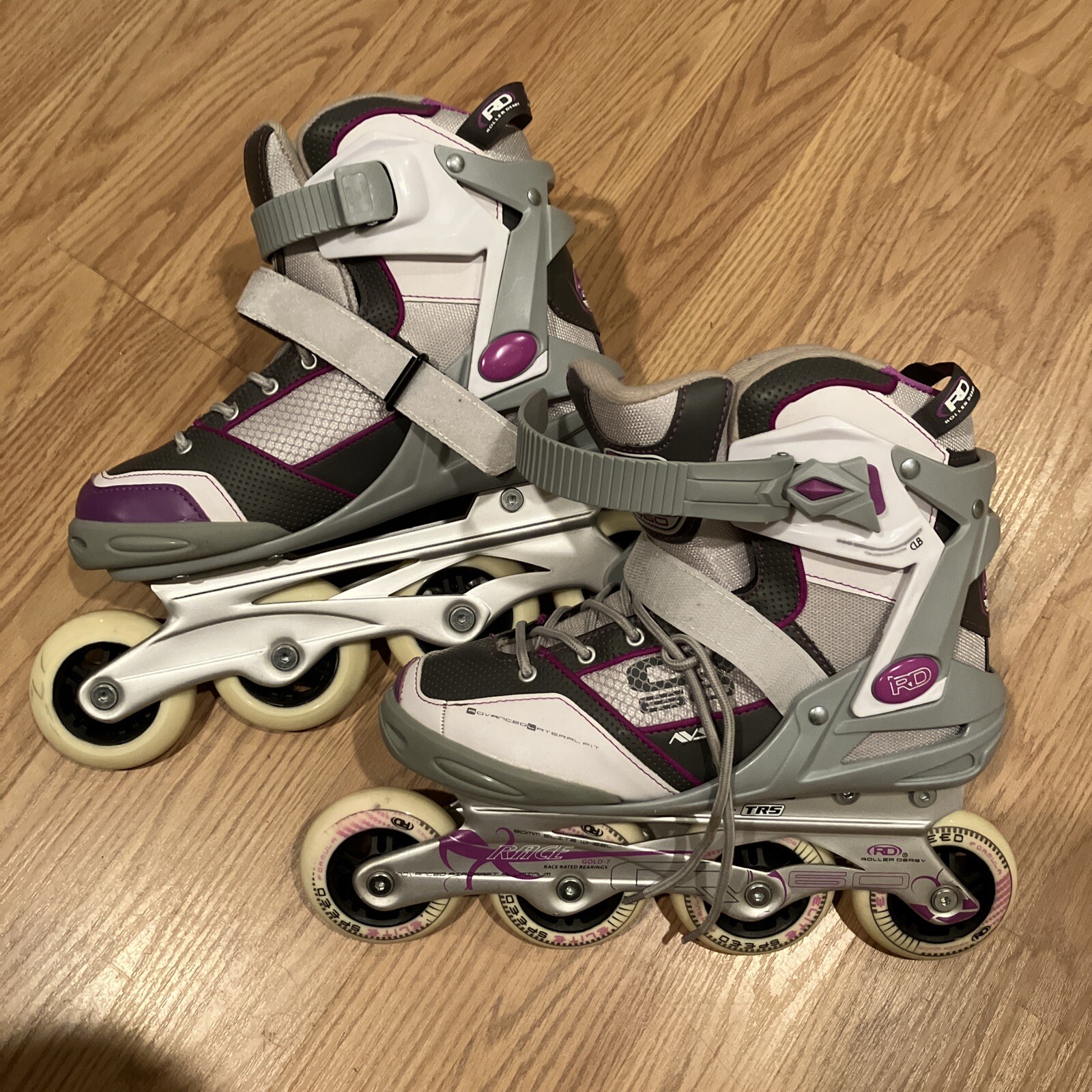 Roller Derby Elite Series Q60 Purple/Gray Inline Roller Blades Women's