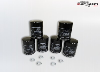 #ad Pack 6 Genuine Subaru Engine Oil Filter amp; Gasket For Legacy Impreza 2010 2025 $82.99