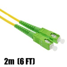 2M 6FT SC/APC to SC/APC Fiber Optic Simplex Single mode OFNR Optical Patch Cable