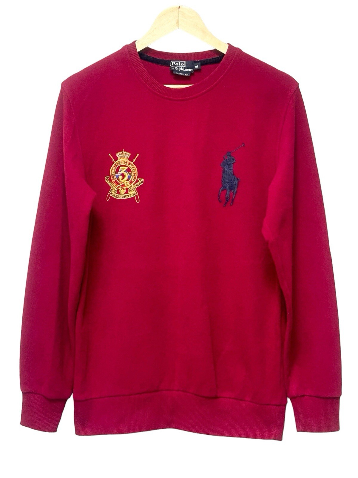 Polo uomo Ralph Lauren felpa maglione pullover rugby pony casual cotone M