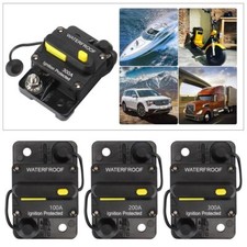 100 300A 12V DC Circuit Breaker Reset Car Auto Marine Stereo Audio FuseInverter