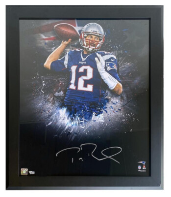 LEGEND TOM BRADY Signed IN FOCUS photo Framed 20x24