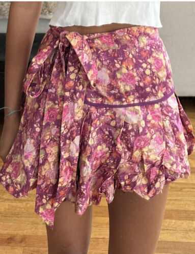 LoveShackFancy Mini Satin Floral Bow Skirt 0
