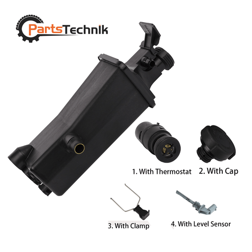 For BMW E46 E83 E53 X5 Coolant Expansion Tank Kit w/ Sensor w/ Cap w/ Thermostat - Picture 1 of 10