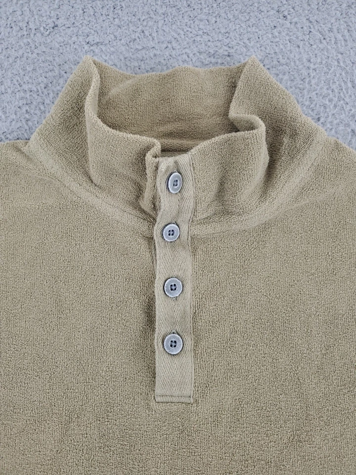 The Territory Ahead Sweater Mens Extra Large Tall Green Mock Neck Henley Adult - Image 4 of 4