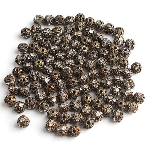 50pcs Ab Rhinestone Balls Multicolor Crystal Round Loose Spacer Beads Accessory - Picture 53 of 54