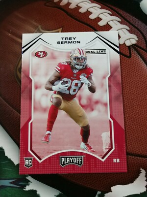 TREY SERMON 2021 Playoff Football RC #226 GOAL LINE Blue Parallel SAN FRANCISCO
