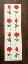 Vintage 1995 Mrs. Grossman's Red Roses Sticker