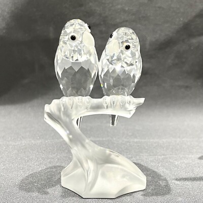 スワロフスキー（オーストリア) ラブバード Swarovski Crystal SCS Lovebirds 1987 1st Edition Togetherness