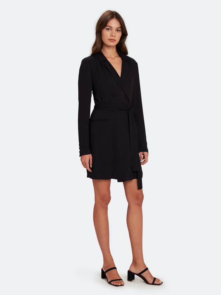 NEW SANCTUARY CLOTHING Mini Belted Blazer Dress - Sz Small - Black | eBay
