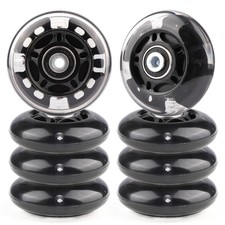 Inline Skate Wheels Light Up 85A Indoor Outdoor Wheels with ABEC-7 Bearings f...