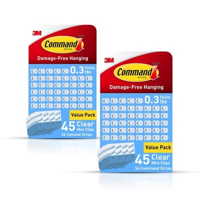 Command Indoor Mini Light Clips - Damage-Free Hanging Christmas Lights, Mini Wal