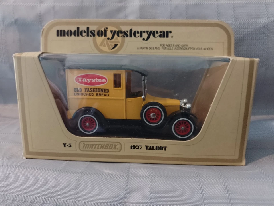 MATCHBOX MODELS OF YESTERYEAR 1927 TALBOT Y-5 TAYSTEE ENRICHED BREAD BLACK BASE - Image 2 of 4
