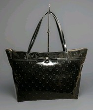 Kate Spade Sophie Camellia Street Tote Bag Black Patent leather Polka Dot Bow