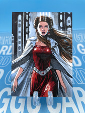 GGC Studio Star Wars Princess Leia Organa Artist Hand Drawn Auto Sketch Card 1/1