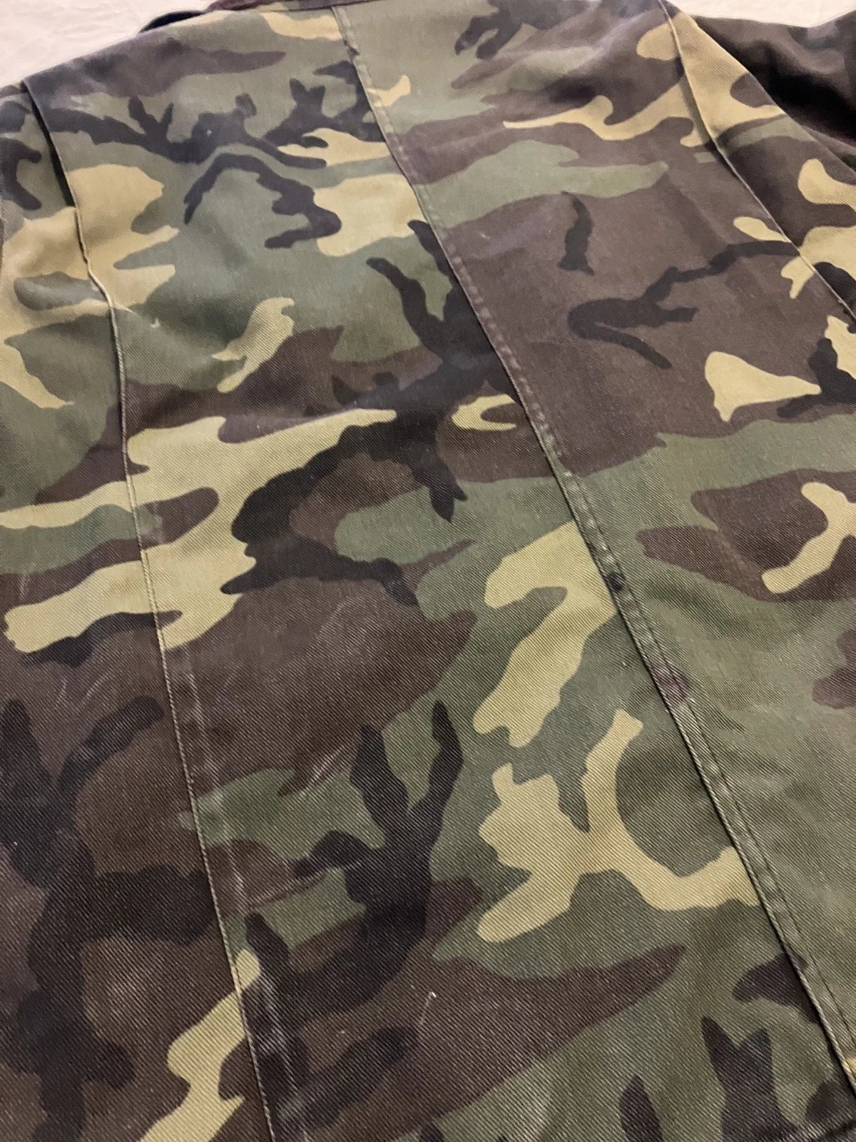 Vintage Men's Liberty Woodland Camo Hunting  Coat L 42-44 Quilted Made in USA image 12