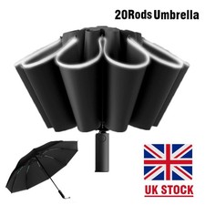 Windproof Umbrella Automatic Wind Strong Portable Umbrella Handle 20 Rods