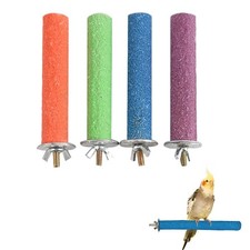 QEDBOJE 4 Pezzi Posatoio per Pappagalli Giochi e Trespolo Accessori Uccello