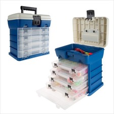 Storage Tool Box-durable Organizer Utility Box-4 Drawers 19 Compartments Each