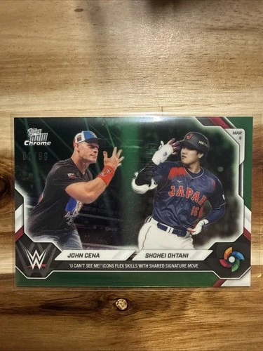 Shohei Ohtani /John Cena 2026 World Baseball Classic Topps Now CHROME /99 Card