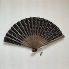 Folding Sensu Fan made of linen fabric bamboo | eBay