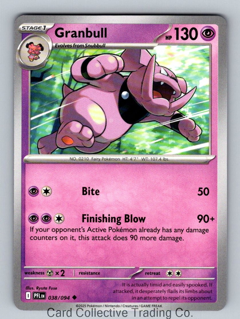 Granbull Uncommon ME02: Phantasmal Flames 038/094 NM Normal