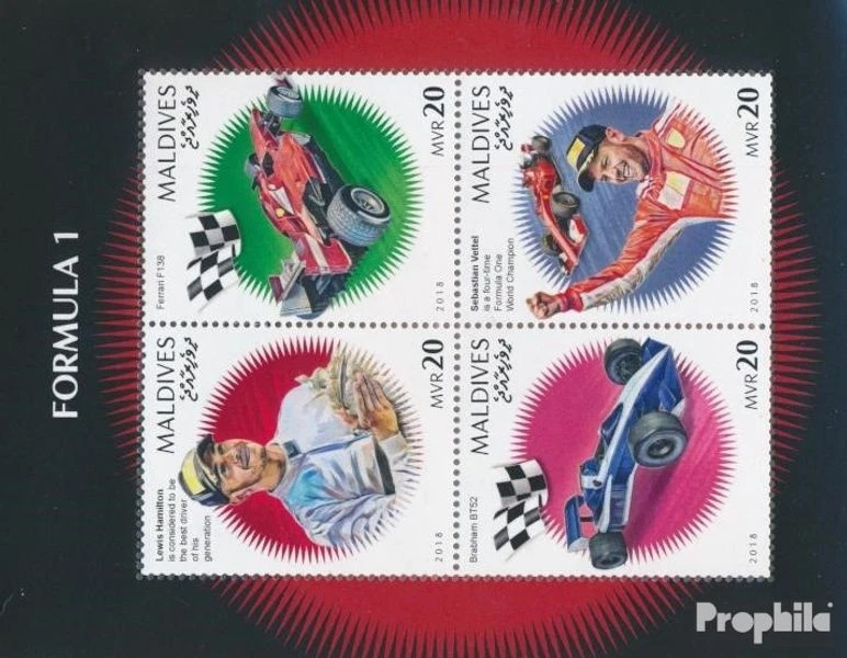 Briefmarken Malediven 2018 Mi 8124-8127 Kleinbogen (kompl. Ausgabe) postfrisch F - Bild 1 von 1