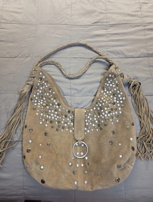 Free People Clyde Studded Fringe Suede Hobo Bag *No Longer Available On Website*
