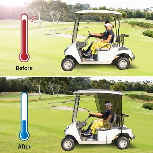 Golf Cart Sun Shade Cover for Club Car Precedent & EZGO TXT, Encrypted - Picture 8 of 8