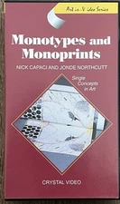 Monotypes and Monoprints VHS Clam Shell Case Crystal Video 1865 • Tested