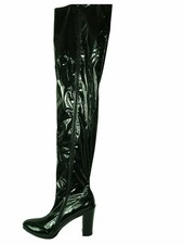 Handmade over the knee boots patent heel height 11 cm, many colours size 41-47
