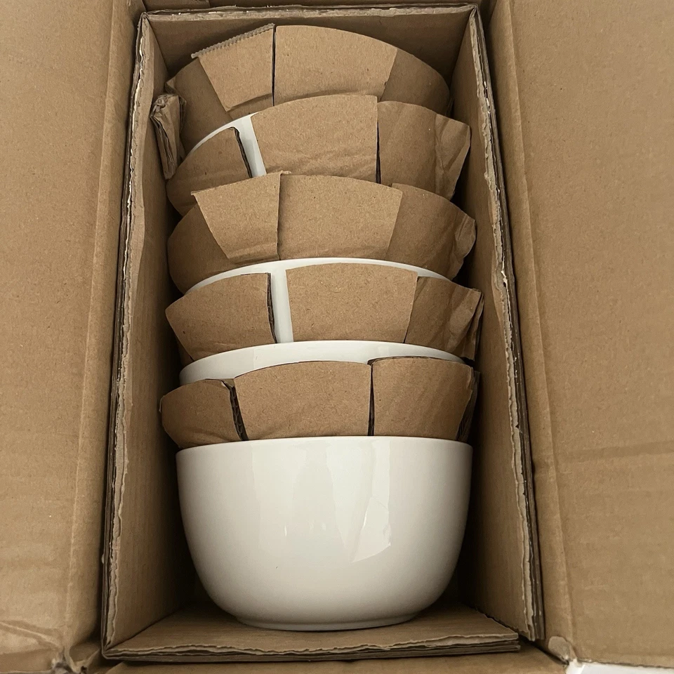 Better Homes & Gardens Stanton Juego de Cuencos de Porcelana Blanca/6 BHG Minimalista Over & Foto 2 de 4