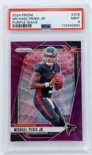 2024 Panini Prizm Michael Penix Jr. #378 Purple Wave Prizm (RC) /99 PSA 9