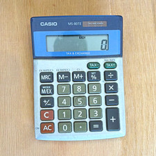 Casio MS-80TE Desktop Calculator Dual Power T...