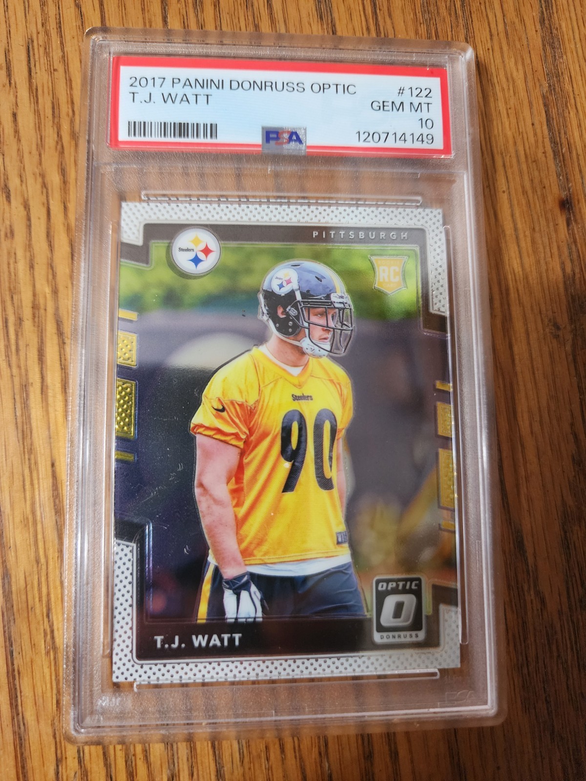 2017 Donruss Optic TJ Watt Rookie #122 PSA 10