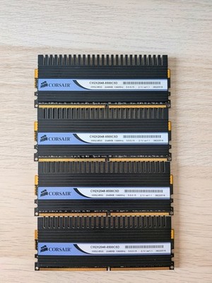4 x Corsair Dominator CM2X2048-8500C5D XMS2-8500 2048MB 1066MHz DDR2 RAM - 8GB