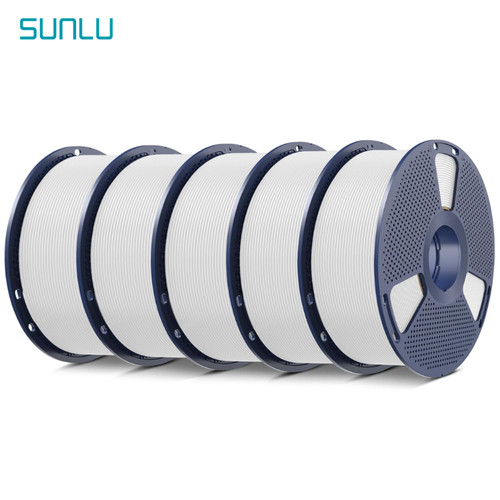 SUNLU 5×1KG PETG Filament High toughness Printer Consumables 1KG Spool White