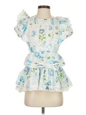 LoveShackFancy Women Blue Cocktail Dress P