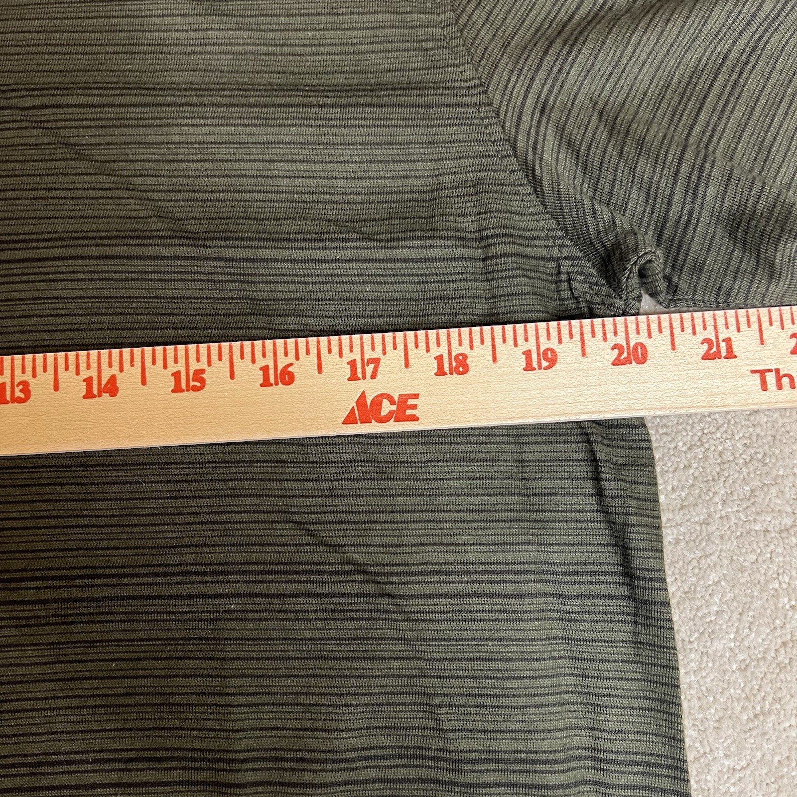 Van Heusen NWT gray/green v neck Cotton Blend Striped T-Shirt Men's Medium thumbnail 8