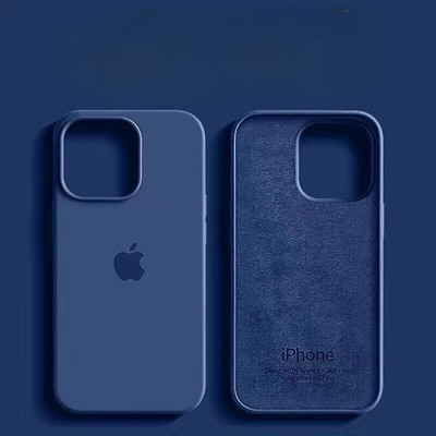 Liquid Silikon Hülle For iPhone 17 16 15 14 13 12 Pro Max Plus Logo Case Taschen