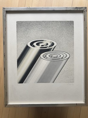 Wolfram-Eberhard Saro 1974, mit Signatur, Druck 19/30 Im Rahmen (Holzleisten)